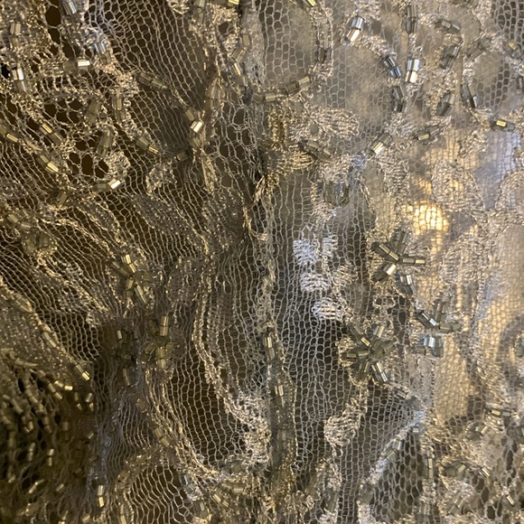 Basic II Blue Beaded Long Sleeve Button Up Blouse.  Sz L - Picture 5 of 5